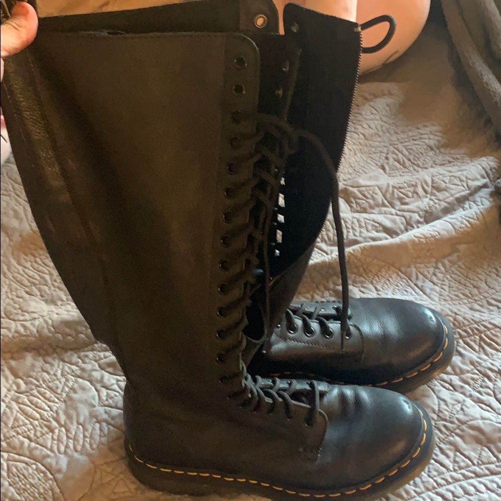 Tall Doc Martens.